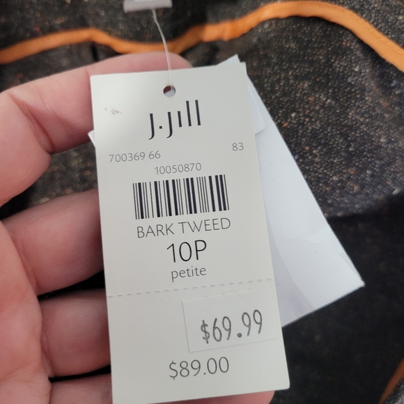 NWT Womans J. Jill Genuine Fit Waist Color Barked Tweed Size 10 Petite Stretch - Picture 9 of 10